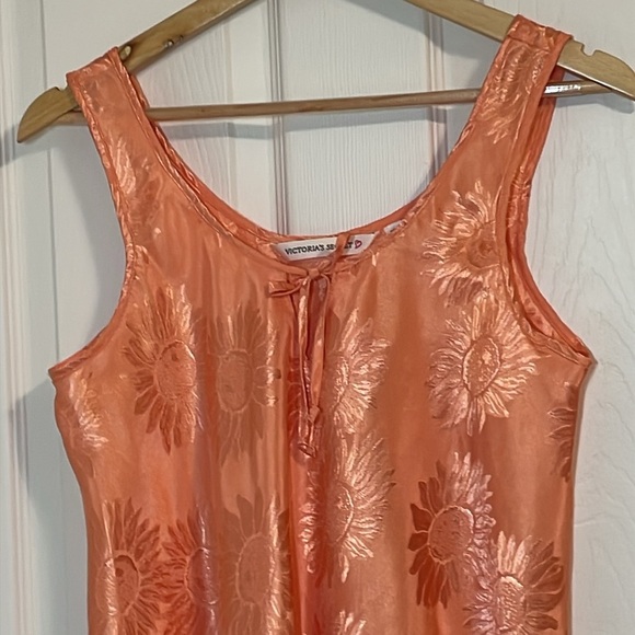Vintage Victoria's Secret Sherbet Satin Tank Top, 90s, Medium - Picture 2 of 6
